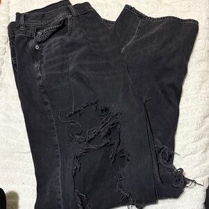 American Eagle straight leg ripped jeans